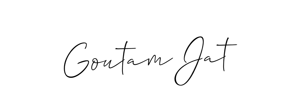 How to make Goutam Jat signature? Allison_Script is a professional autograph style. Create handwritten signature for Goutam Jat name. Goutam Jat signature style 2 images and pictures png