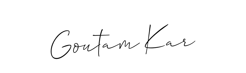 Make a beautiful signature design for name Goutam Kar. With this signature (Allison_Script) style, you can create a handwritten signature for free. Goutam Kar signature style 2 images and pictures png