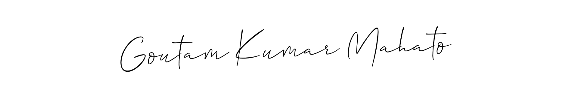 Design your own signature with our free online signature maker. With this signature software, you can create a handwritten (Allison_Script) signature for name Goutam Kumar Mahato. Goutam Kumar Mahato signature style 2 images and pictures png