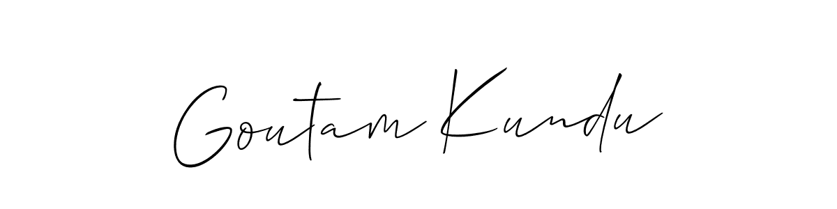 How to make Goutam Kundu signature? Allison_Script is a professional autograph style. Create handwritten signature for Goutam Kundu name. Goutam Kundu signature style 2 images and pictures png