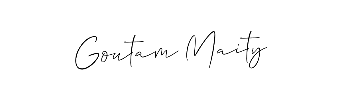 How to Draw Goutam Maity signature style? Allison_Script is a latest design signature styles for name Goutam Maity. Goutam Maity signature style 2 images and pictures png