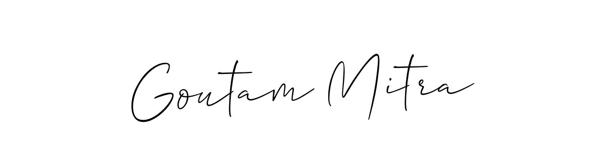 Use a signature maker to create a handwritten signature online. With this signature software, you can design (Allison_Script) your own signature for name Goutam Mitra. Goutam Mitra signature style 2 images and pictures png