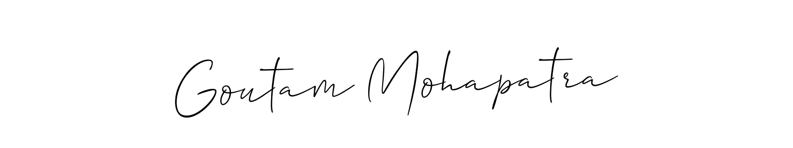 Allison_Script is a professional signature style that is perfect for those who want to add a touch of class to their signature. It is also a great choice for those who want to make their signature more unique. Get Goutam Mohapatra name to fancy signature for free. Goutam Mohapatra signature style 2 images and pictures png