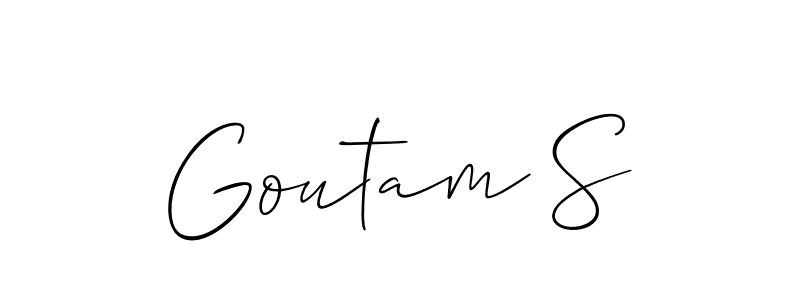 Design your own signature with our free online signature maker. With this signature software, you can create a handwritten (Allison_Script) signature for name Goutam S. Goutam S signature style 2 images and pictures png