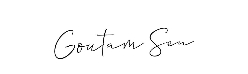 How to make Goutam Sen signature? Allison_Script is a professional autograph style. Create handwritten signature for Goutam Sen name. Goutam Sen signature style 2 images and pictures png