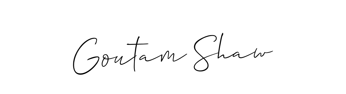 Make a beautiful signature design for name Goutam Shaw. With this signature (Allison_Script) style, you can create a handwritten signature for free. Goutam Shaw signature style 2 images and pictures png