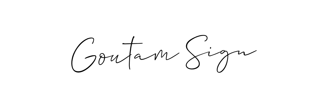 It looks lik you need a new signature style for name Goutam Sign. Design unique handwritten (Allison_Script) signature with our free signature maker in just a few clicks. Goutam Sign signature style 2 images and pictures png