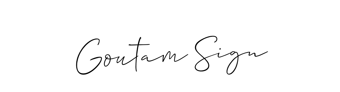 Goutam Sign stylish signature style. Best Handwritten Sign (Allison_Script) for my name. Handwritten Signature Collection Ideas for my name Goutam Sign. Goutam Sign signature style 2 images and pictures png