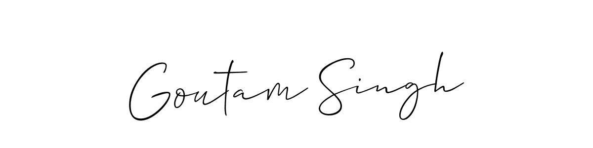 Use a signature maker to create a handwritten signature online. With this signature software, you can design (Allison_Script) your own signature for name Goutam Singh. Goutam Singh signature style 2 images and pictures png