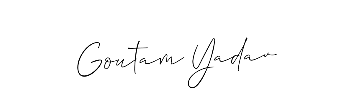 See photos of Goutam Yadav official signature by Spectra . Check more albums & portfolios. Read reviews & check more about Allison_Script font. Goutam Yadav signature style 2 images and pictures png