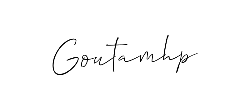 Design your own signature with our free online signature maker. With this signature software, you can create a handwritten (Allison_Script) signature for name Goutamhp. Goutamhp signature style 2 images and pictures png