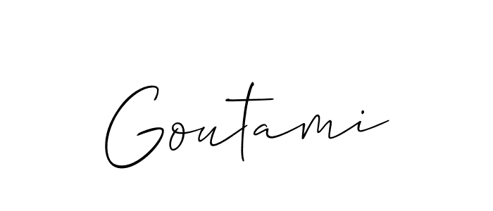 Also You can easily find your signature by using the search form. We will create Goutami name handwritten signature images for you free of cost using Allison_Script sign style. Goutami signature style 2 images and pictures png