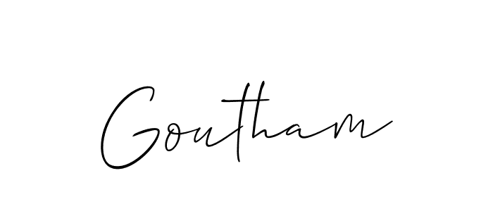 Check out images of Autograph of Goutham name. Actor Goutham Signature Style. Allison_Script is a professional sign style online. Goutham signature style 2 images and pictures png