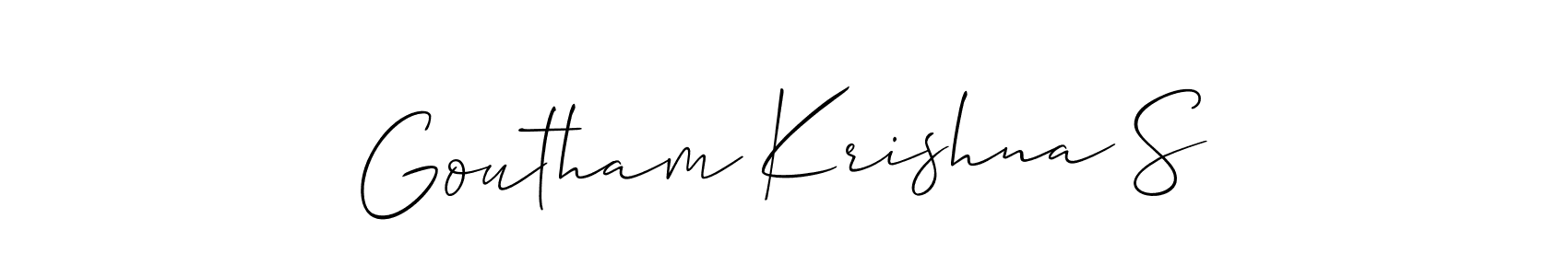 Make a beautiful signature design for name Goutham Krishna S. Use this online signature maker to create a handwritten signature for free. Goutham Krishna S signature style 2 images and pictures png