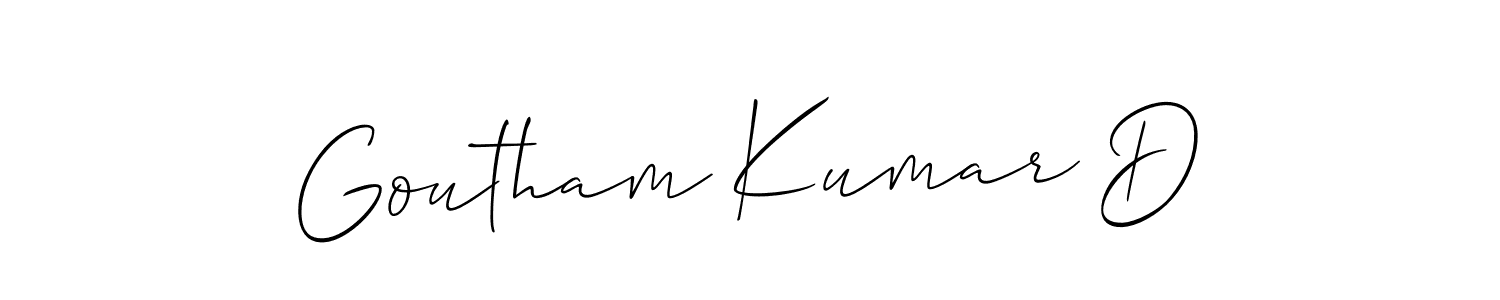 See photos of Goutham Kumar D official signature by Spectra . Check more albums & portfolios. Read reviews & check more about Allison_Script font. Goutham Kumar D signature style 2 images and pictures png