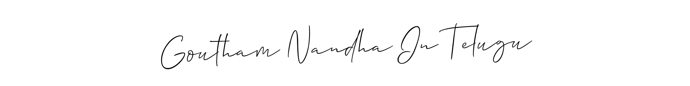 It looks lik you need a new signature style for name Goutham Nandha In Telugu. Design unique handwritten (Allison_Script) signature with our free signature maker in just a few clicks. Goutham Nandha In Telugu signature style 2 images and pictures png