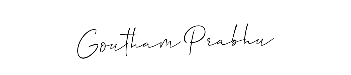 Check out images of Autograph of Goutham Prabhu name. Actor Goutham Prabhu Signature Style. Allison_Script is a professional sign style online. Goutham Prabhu signature style 2 images and pictures png