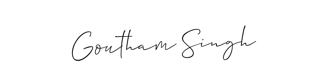 How to make Goutham Singh signature? Allison_Script is a professional autograph style. Create handwritten signature for Goutham Singh name. Goutham Singh signature style 2 images and pictures png