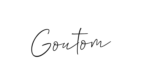 How to Draw Goutom signature style? Allison_Script is a latest design signature styles for name Goutom. Goutom signature style 2 images and pictures png