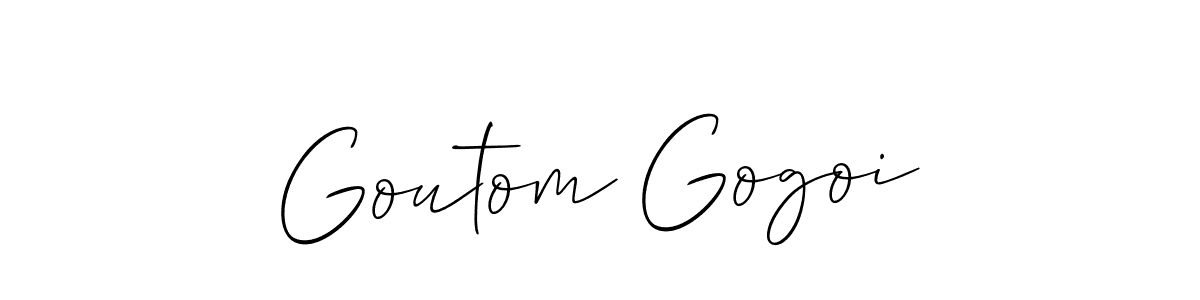 How to make Goutom Gogoi signature? Allison_Script is a professional autograph style. Create handwritten signature for Goutom Gogoi name. Goutom Gogoi signature style 2 images and pictures png