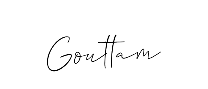 Design your own signature with our free online signature maker. With this signature software, you can create a handwritten (Allison_Script) signature for name Gouttam. Gouttam signature style 2 images and pictures png