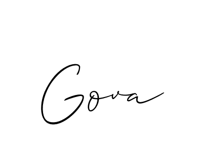 The best way (Allison_Script) to make a short signature is to pick only two or three words in your name. The name Gova include a total of six letters. For converting this name. Gova signature style 2 images and pictures png