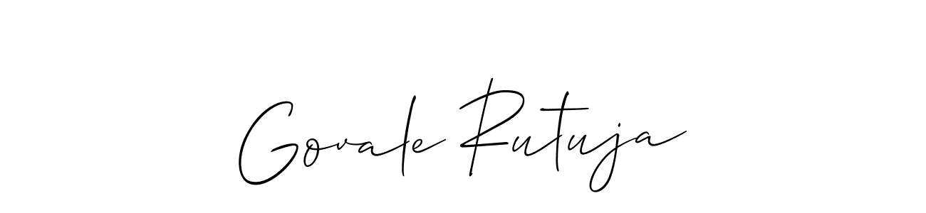 Similarly Allison_Script is the best handwritten signature design. Signature creator online .You can use it as an online autograph creator for name Govale Rutuja. Govale Rutuja signature style 2 images and pictures png