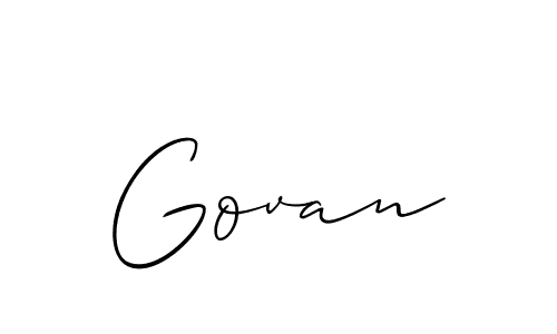 It looks lik you need a new signature style for name Govan. Design unique handwritten (Allison_Script) signature with our free signature maker in just a few clicks. Govan signature style 2 images and pictures png