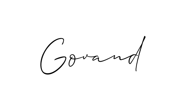 Also we have Govand name is the best signature style. Create professional handwritten signature collection using Allison_Script autograph style. Govand signature style 2 images and pictures png