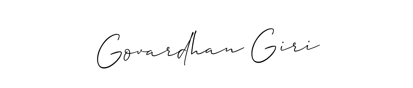 How to make Govardhan Giri name signature. Use Allison_Script style for creating short signs online. This is the latest handwritten sign. Govardhan Giri signature style 2 images and pictures png
