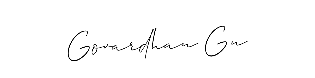 Make a short Govardhan Gn signature style. Manage your documents anywhere anytime using Allison_Script. Create and add eSignatures, submit forms, share and send files easily. Govardhan Gn signature style 2 images and pictures png