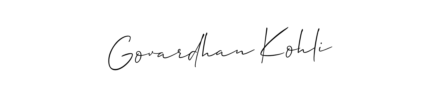 This is the best signature style for the Govardhan Kohli name. Also you like these signature font (Allison_Script). Mix name signature. Govardhan Kohli signature style 2 images and pictures png