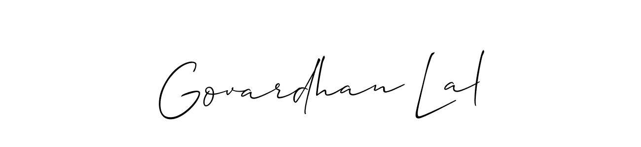 How to make Govardhan Lal signature? Allison_Script is a professional autograph style. Create handwritten signature for Govardhan Lal name. Govardhan Lal signature style 2 images and pictures png