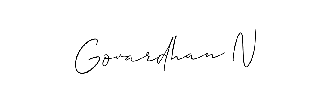 Make a beautiful signature design for name Govardhan N. Use this online signature maker to create a handwritten signature for free. Govardhan N signature style 2 images and pictures png