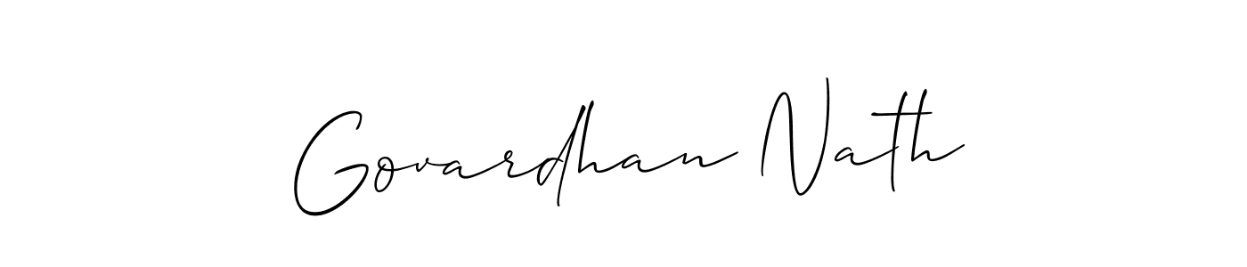 The best way (Allison_Script) to make a short signature is to pick only two or three words in your name. The name Govardhan Nath include a total of six letters. For converting this name. Govardhan Nath signature style 2 images and pictures png