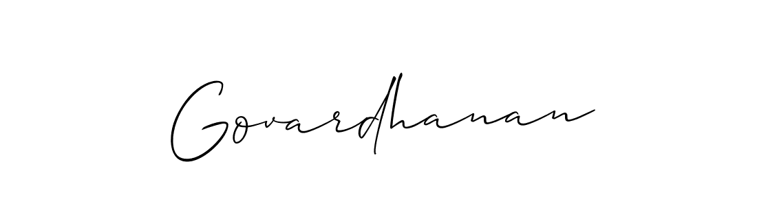 if you are searching for the best signature style for your name Govardhanan. so please give up your signature search. here we have designed multiple signature styles  using Allison_Script. Govardhanan signature style 2 images and pictures png