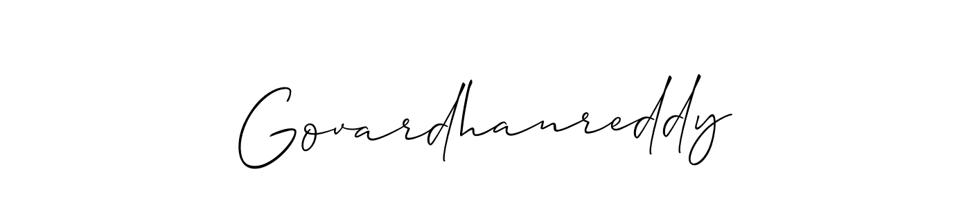 Design your own signature with our free online signature maker. With this signature software, you can create a handwritten (Allison_Script) signature for name Govardhanreddy. Govardhanreddy signature style 2 images and pictures png