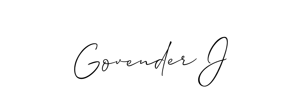 Govender J stylish signature style. Best Handwritten Sign (Allison_Script) for my name. Handwritten Signature Collection Ideas for my name Govender J. Govender J signature style 2 images and pictures png