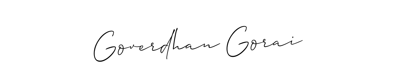 How to make Goverdhan Gorai signature? Allison_Script is a professional autograph style. Create handwritten signature for Goverdhan Gorai name. Goverdhan Gorai signature style 2 images and pictures png