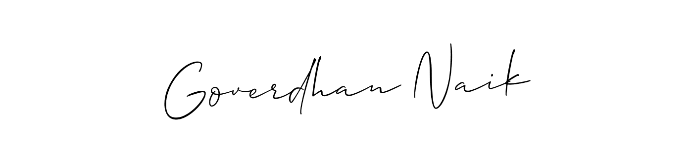 This is the best signature style for the Goverdhan Naik name. Also you like these signature font (Allison_Script). Mix name signature. Goverdhan Naik signature style 2 images and pictures png