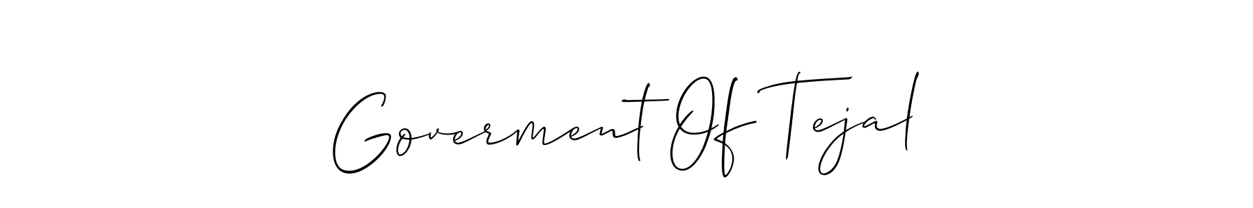 This is the best signature style for the Goverment Of Tejal name. Also you like these signature font (Allison_Script). Mix name signature. Goverment Of Tejal signature style 2 images and pictures png