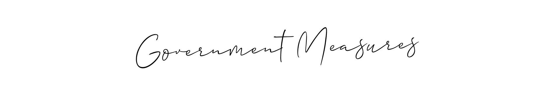 Also You can easily find your signature by using the search form. We will create Government Measures name handwritten signature images for you free of cost using Allison_Script sign style. Government Measures signature style 2 images and pictures png