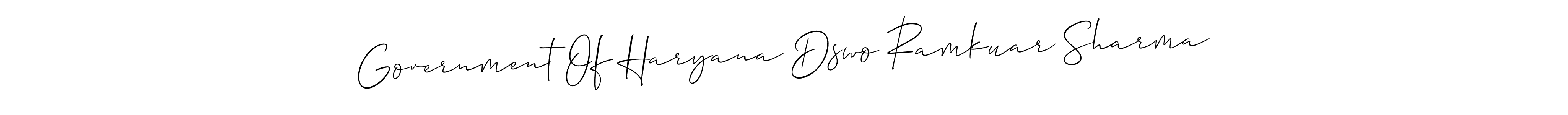 Also we have Government Of Haryana Dswo Ramkuar Sharma name is the best signature style. Create professional handwritten signature collection using Allison_Script autograph style. Government Of Haryana Dswo Ramkuar Sharma signature style 2 images and pictures png