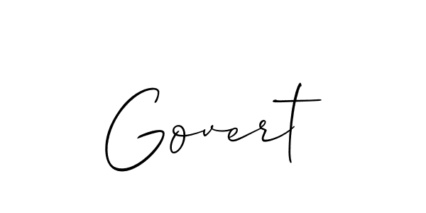 Use a signature maker to create a handwritten signature online. With this signature software, you can design (Allison_Script) your own signature for name Govert. Govert signature style 2 images and pictures png