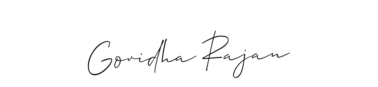 You should practise on your own different ways (Allison_Script) to write your name (Govidha Rajan) in signature. don't let someone else do it for you. Govidha Rajan signature style 2 images and pictures png