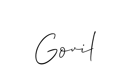 Also we have Govil name is the best signature style. Create professional handwritten signature collection using Allison_Script autograph style. Govil signature style 2 images and pictures png