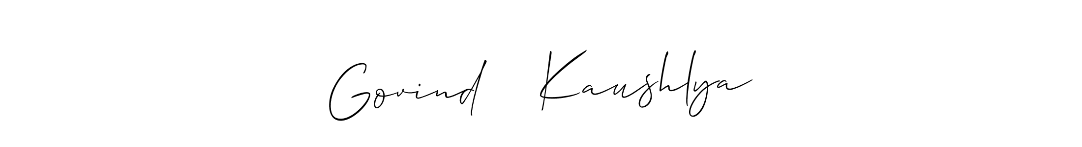 How to make Govind ❤️ Kaushlya signature? Allison_Script is a professional autograph style. Create handwritten signature for Govind ❤️ Kaushlya name. Govind ❤️ Kaushlya signature style 2 images and pictures png