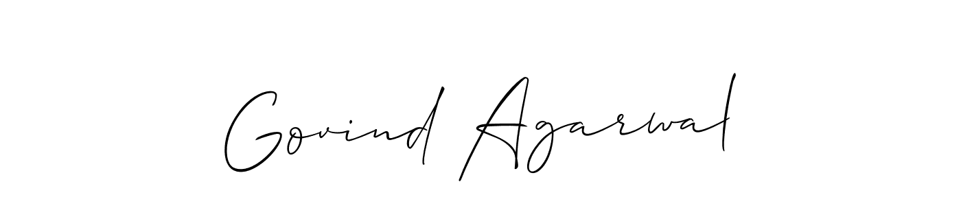 Govind Agarwal stylish signature style. Best Handwritten Sign (Allison_Script) for my name. Handwritten Signature Collection Ideas for my name Govind Agarwal. Govind Agarwal signature style 2 images and pictures png