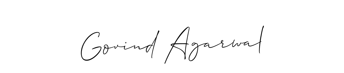 Govind Agarwal stylish signature style. Best Handwritten Sign (Allison_Script) for my name. Handwritten Signature Collection Ideas for my name Govind Agarwal. Govind Agarwal signature style 2 images and pictures png