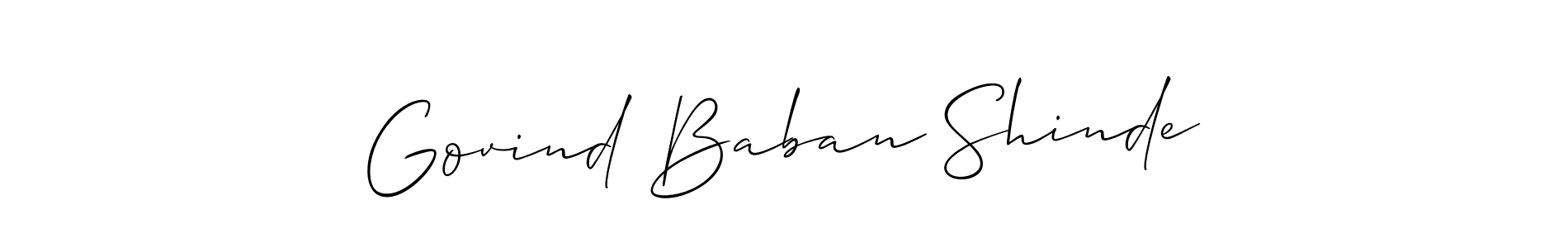 Also we have Govind Baban Shinde name is the best signature style. Create professional handwritten signature collection using Allison_Script autograph style. Govind Baban Shinde signature style 2 images and pictures png